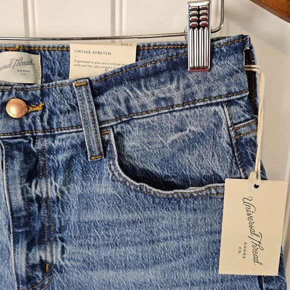 Universal Thread Vintage Straight Jeans Womens Size 8R Medium Wash Denim Retro - Picture 5 of 11